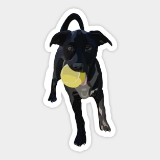 Puppy with Ball Sticker